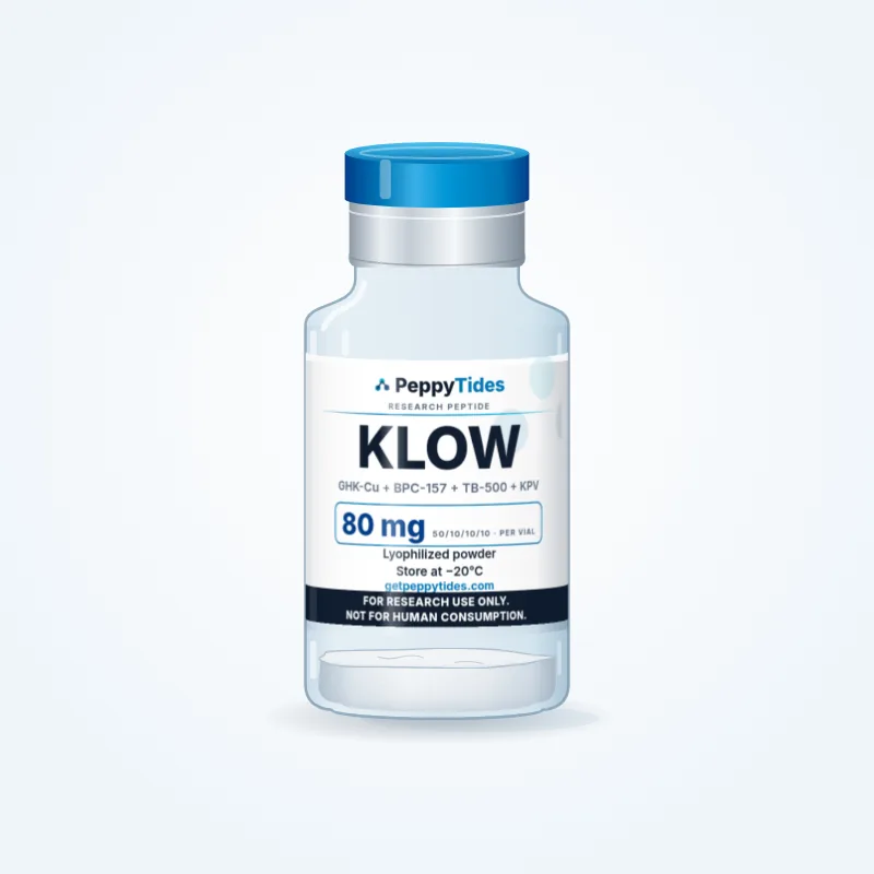 KLOW (GHK-Cu + BPC-157 + TB-500 + KPV) research vial
